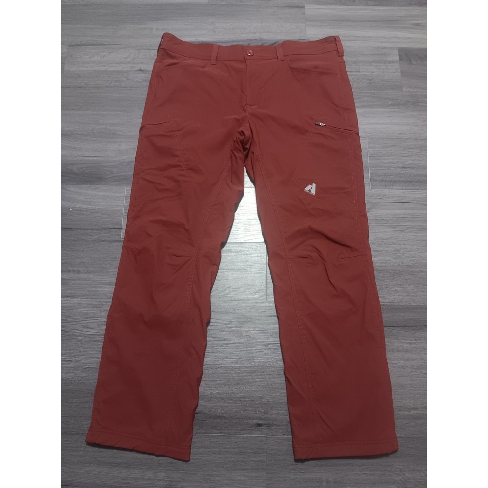 Eddie‎ Bauer First Ascent Men's Burnt Orange Fleece Lined Cargo Pants Size 38x32